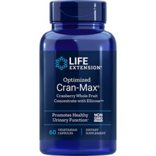Life Extension Optimized Cran-Max® Cranberry Whole Fruit Concentrate with Ellirose™, 60 vege caps